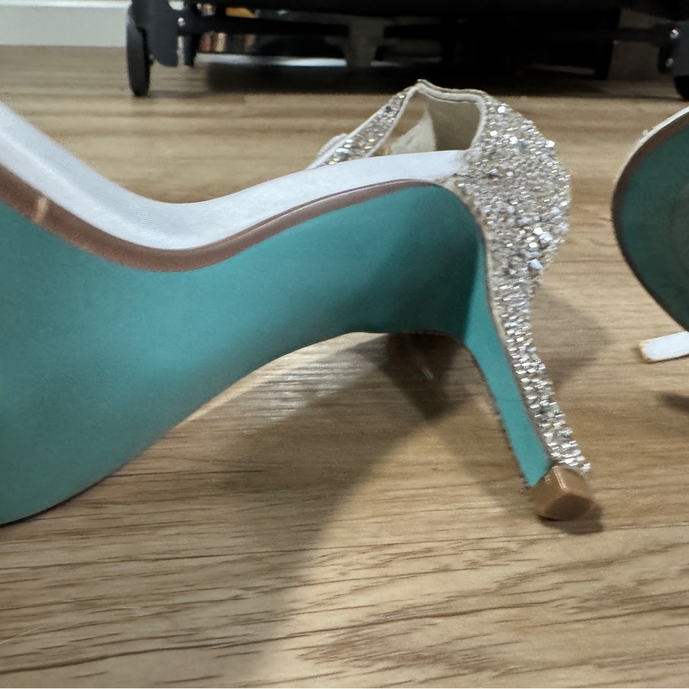 Betsey Johnson Blue Sparkly Heels